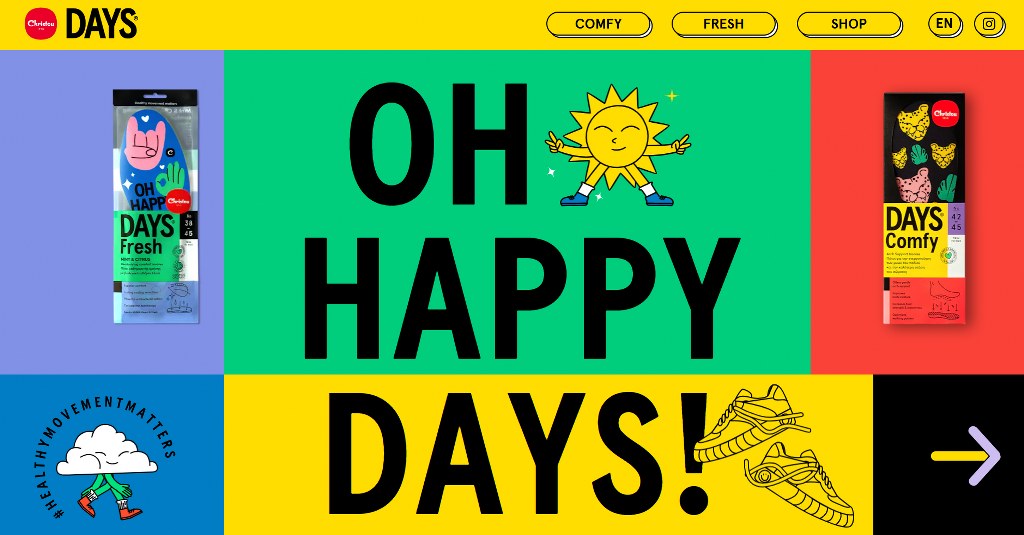 Days website homepage.