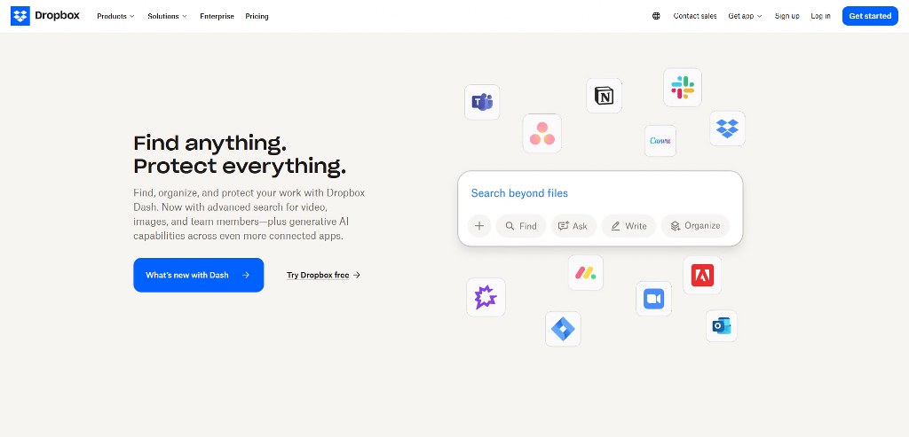 Dropbox' website.