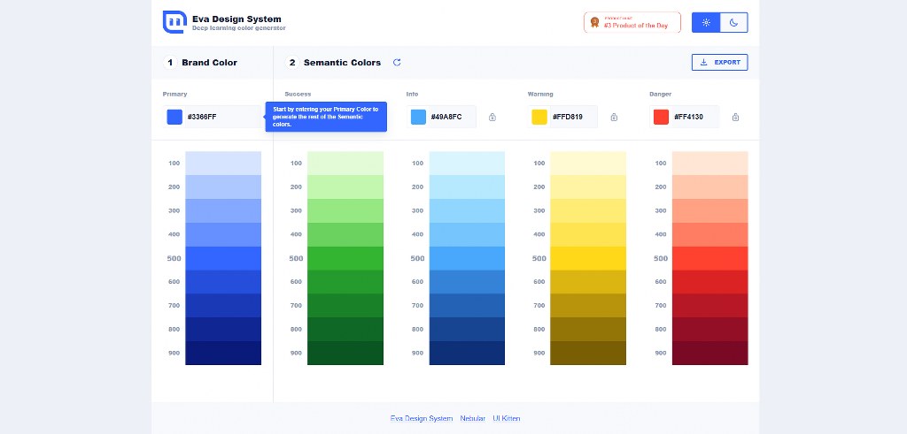 Eva Design System's website.