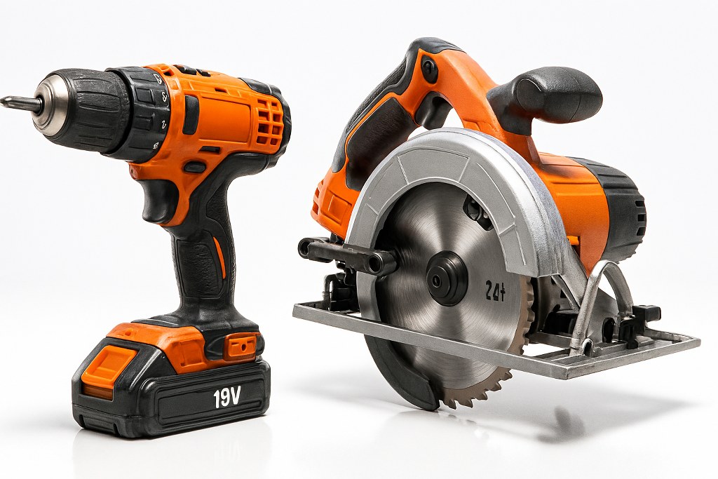 Examples of power tools.