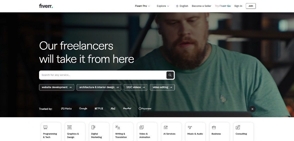 Fiver homepage updated