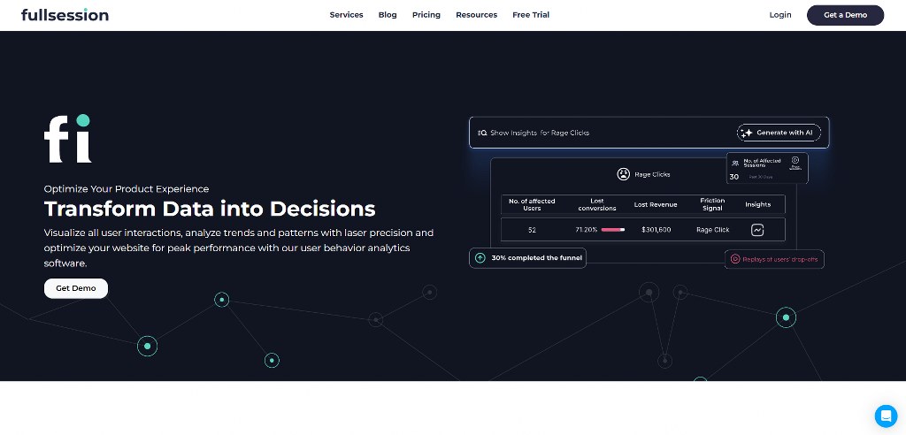 FullSession's website.