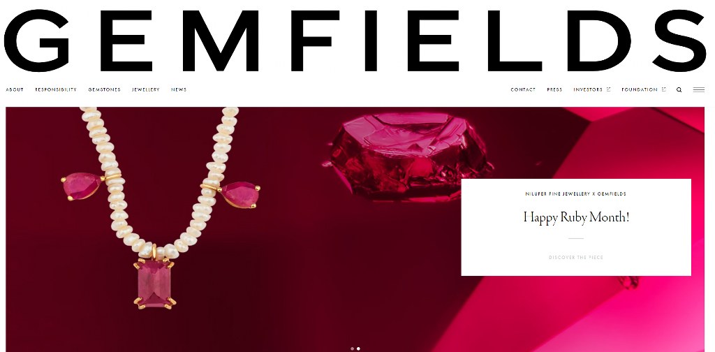 Gemfields homepage.