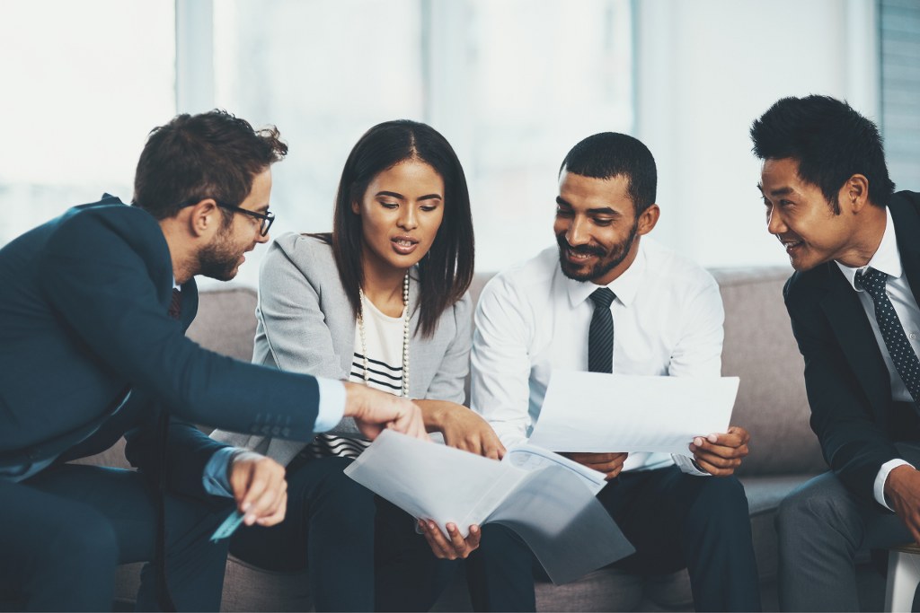 Group of people identifying issues before they become problems.