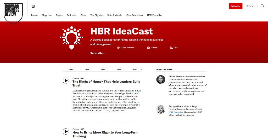 HBR IdeaCast website.