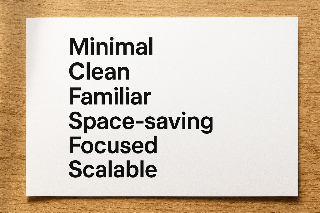 Hamburger menu pros on a piece of paper.