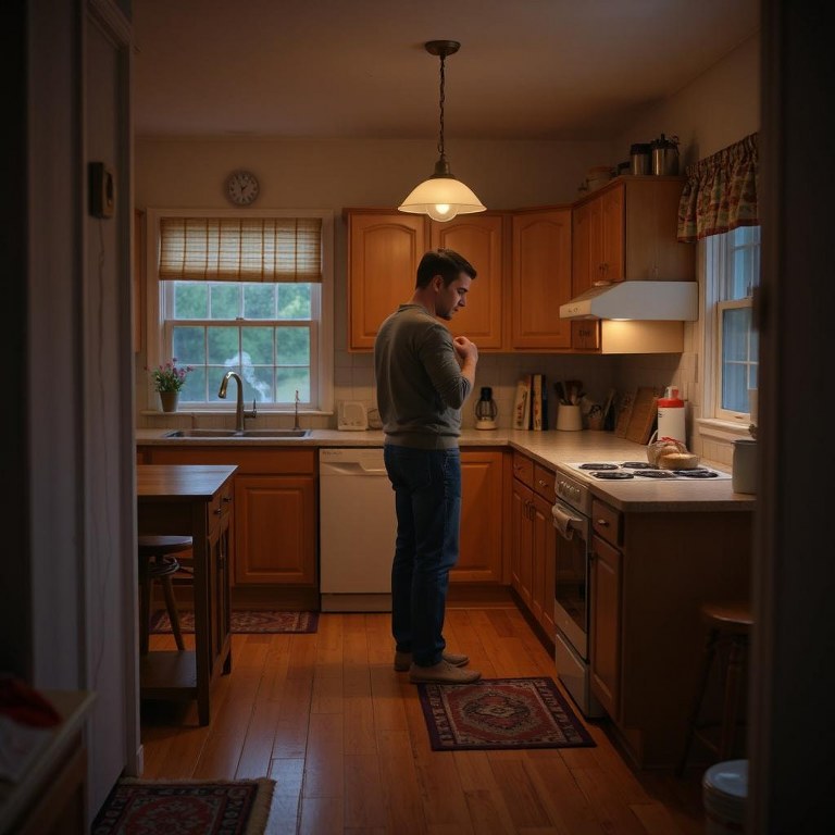 Home owner suspect gas leak at kitchen.