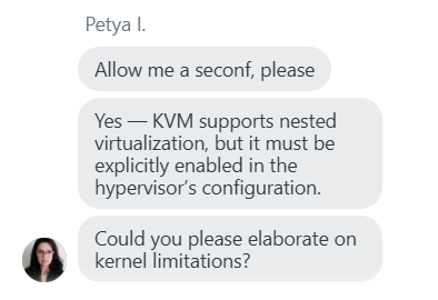 Livechat conversation with Petya 