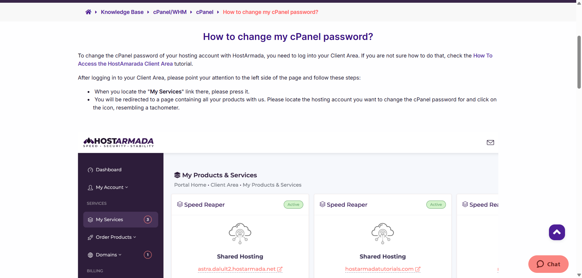 screenshot of a Knowledge Base article