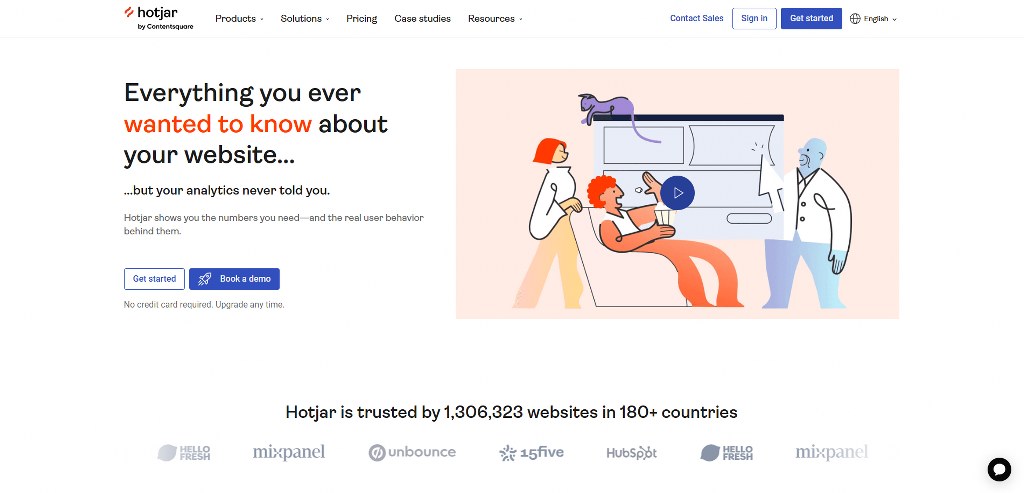 Hotjar's website.