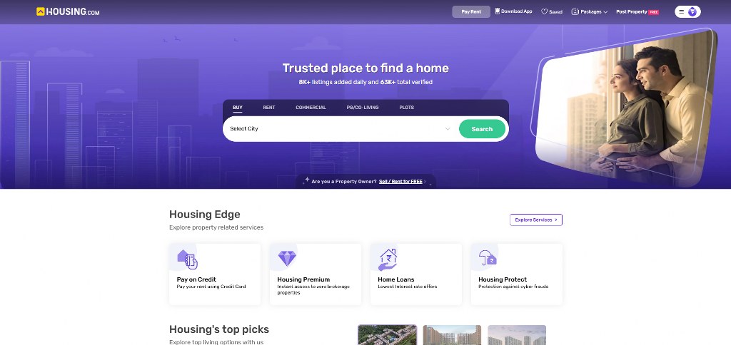 Housing.com’s website.