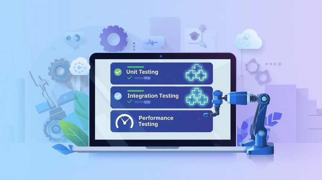 Illustration of automation tools for running unit testing.