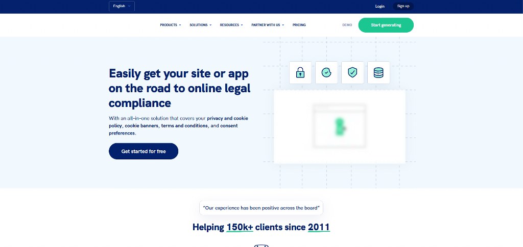 Iubenda's website.