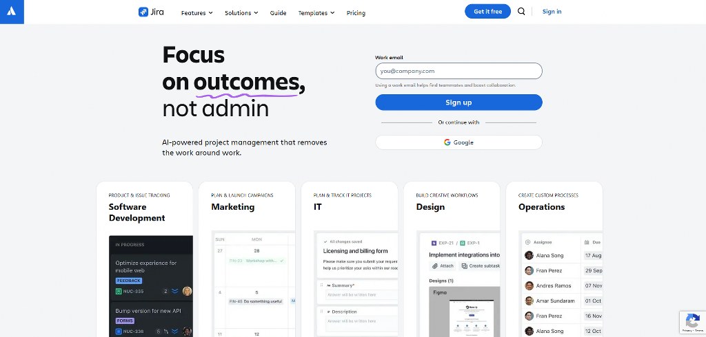 JIRA's website.