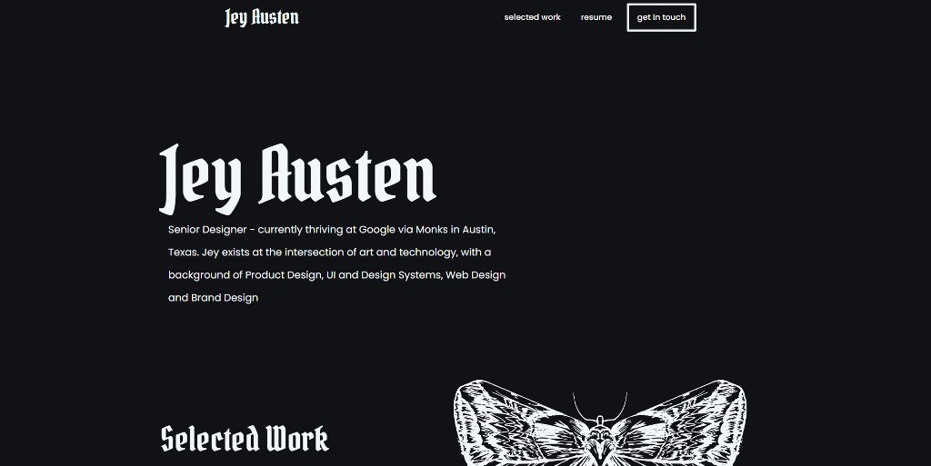 Jey Austen's website.