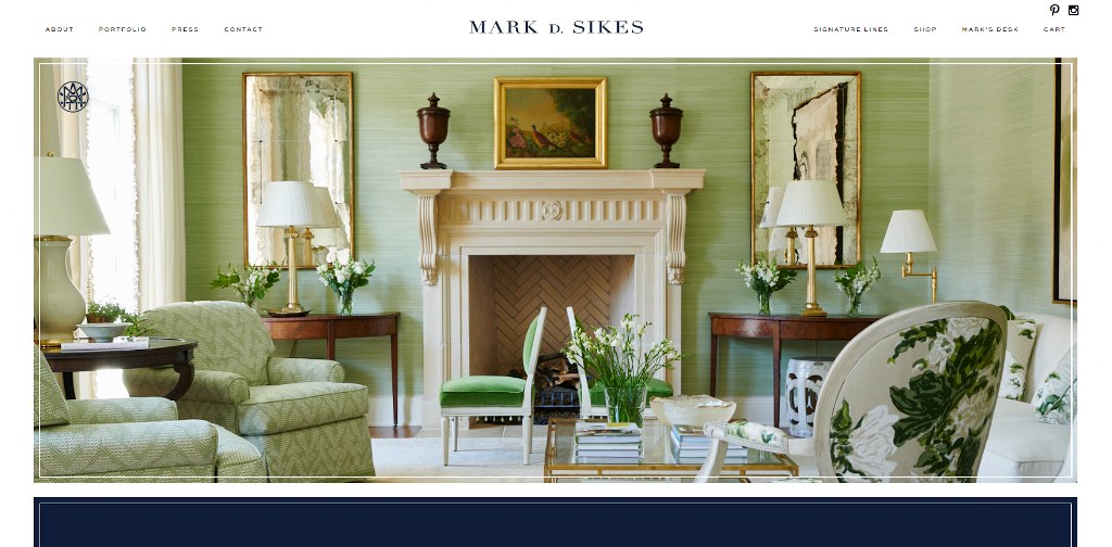 Mark Sikes website homepage.