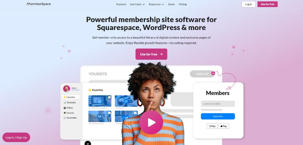 MemberSpace's website.