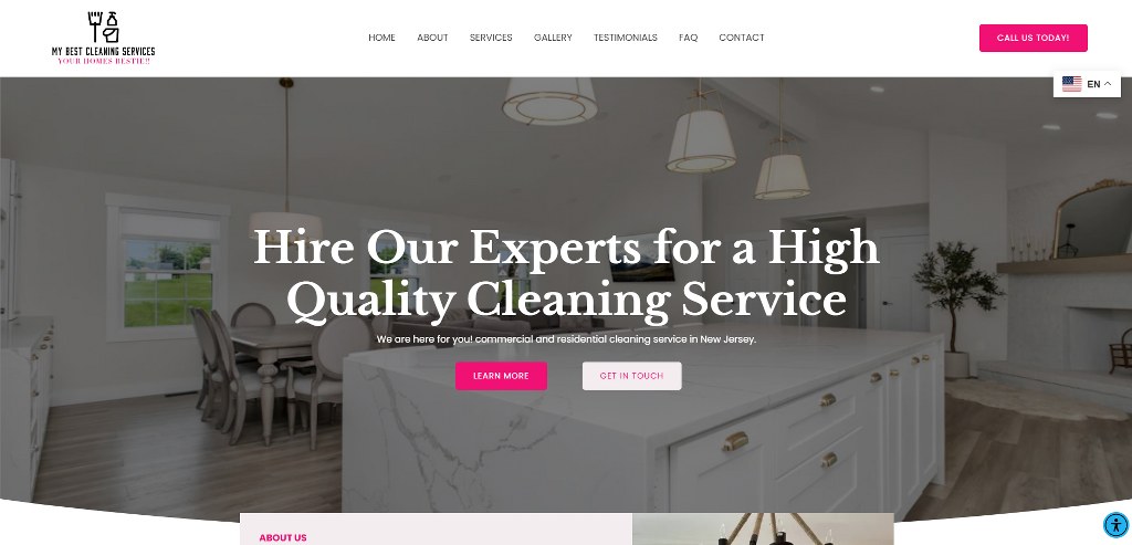 My Best Cleaning Service's website.