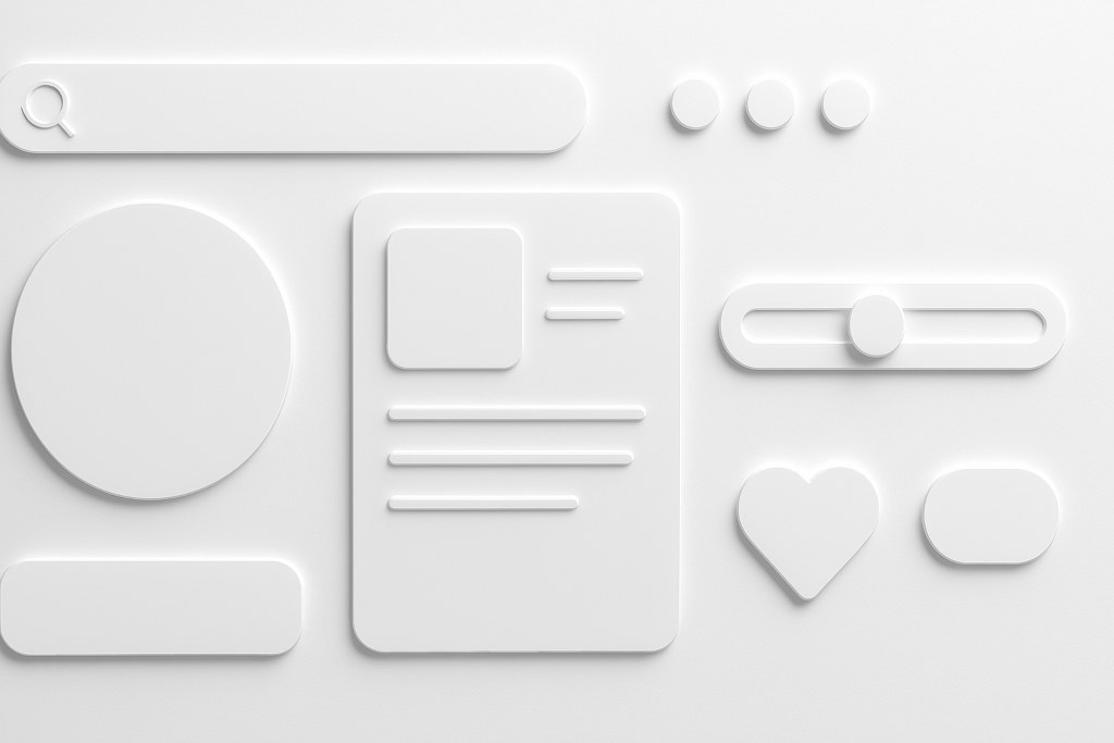 Neumorphism concept.