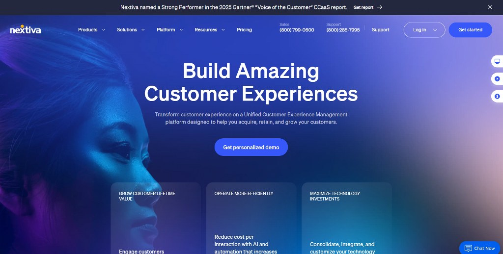 Nextiva's website.