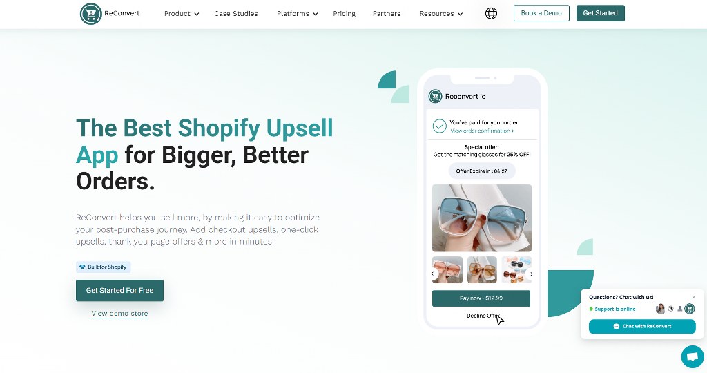ReConvert website homepage.