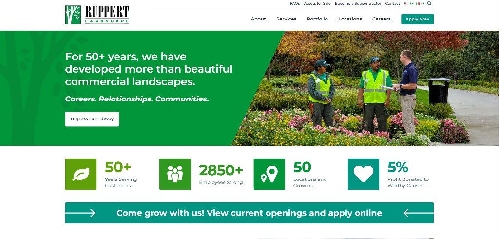 Ruppert Landscape's website.