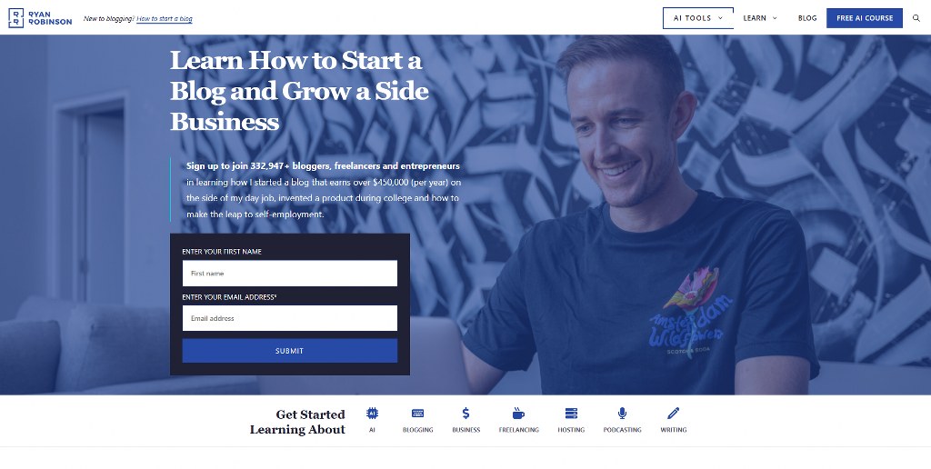 Ryan Robinson's website.