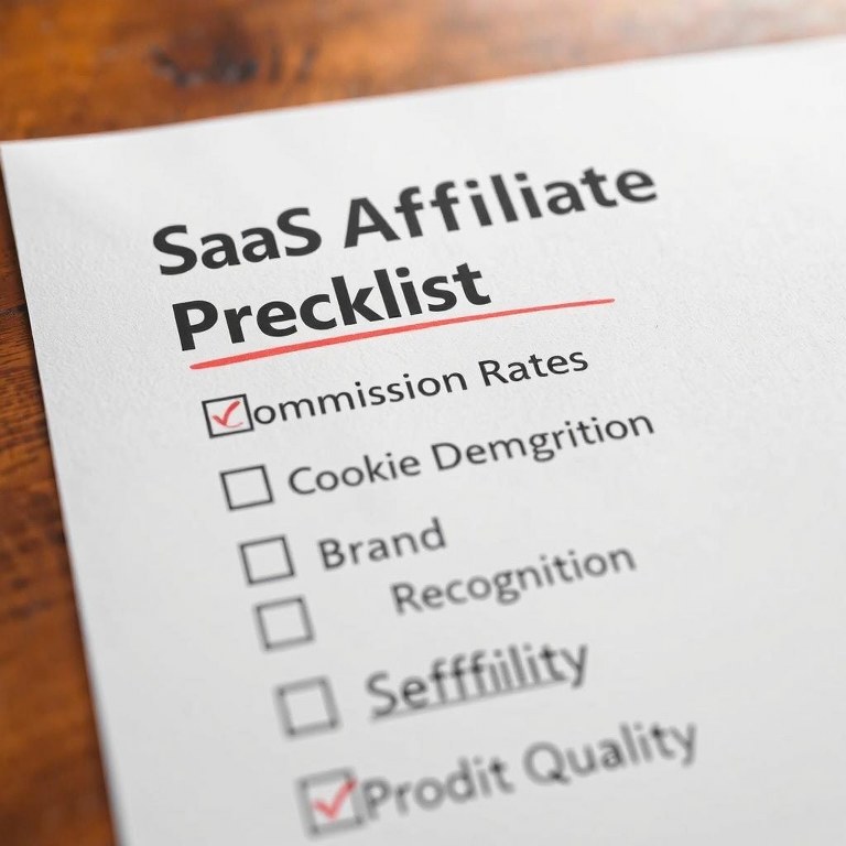 SAAS affiliate checklist.