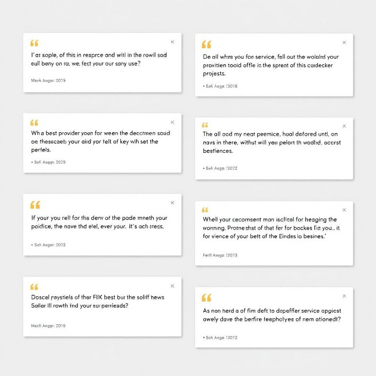 Sample of customer reviews.