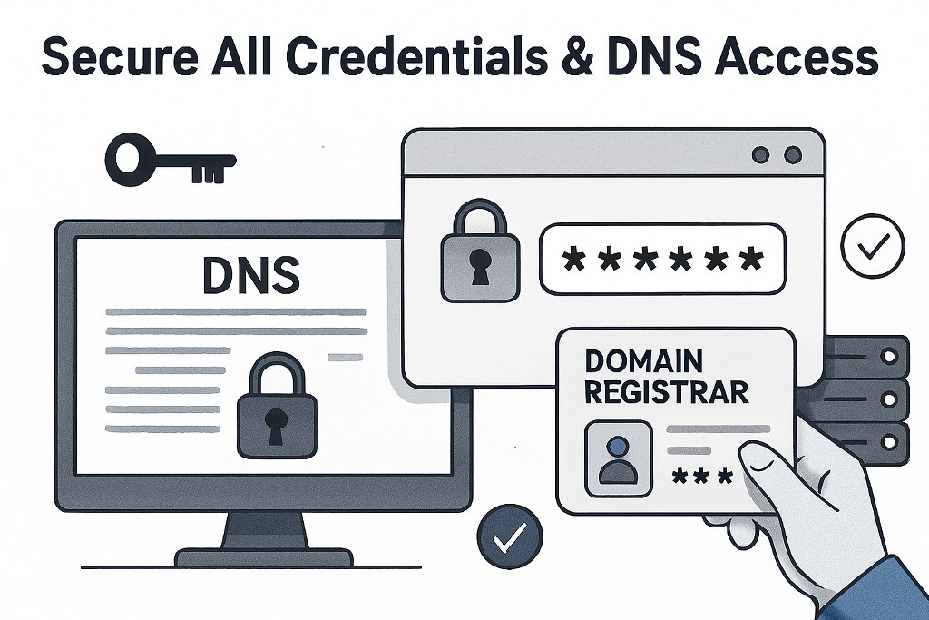 Secure credential and DNS Access illustration.