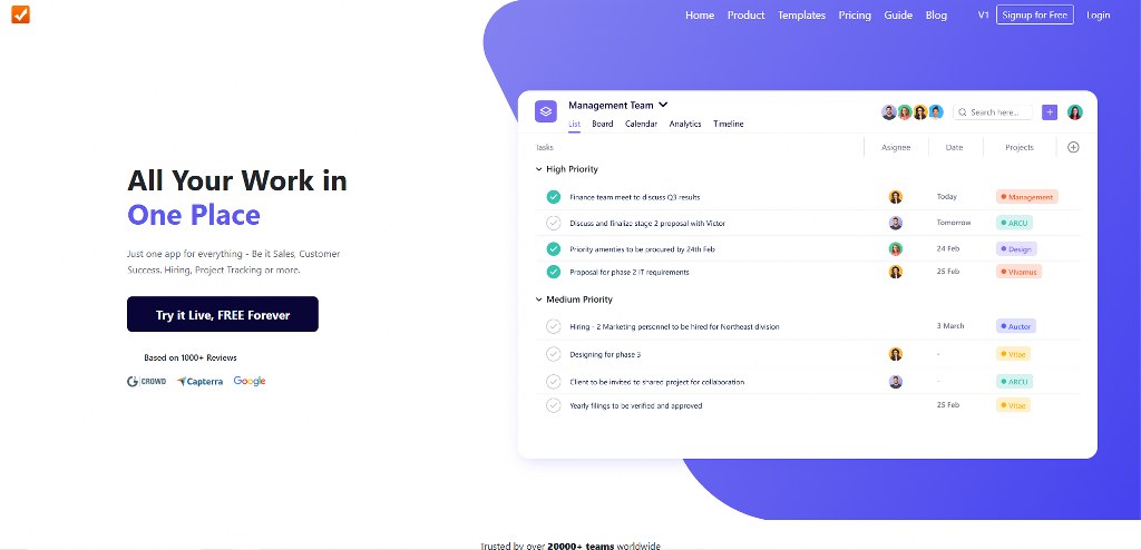 SmartTask's website.