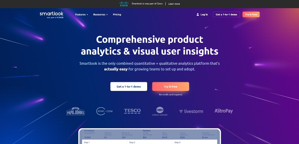 Smartlook's website.