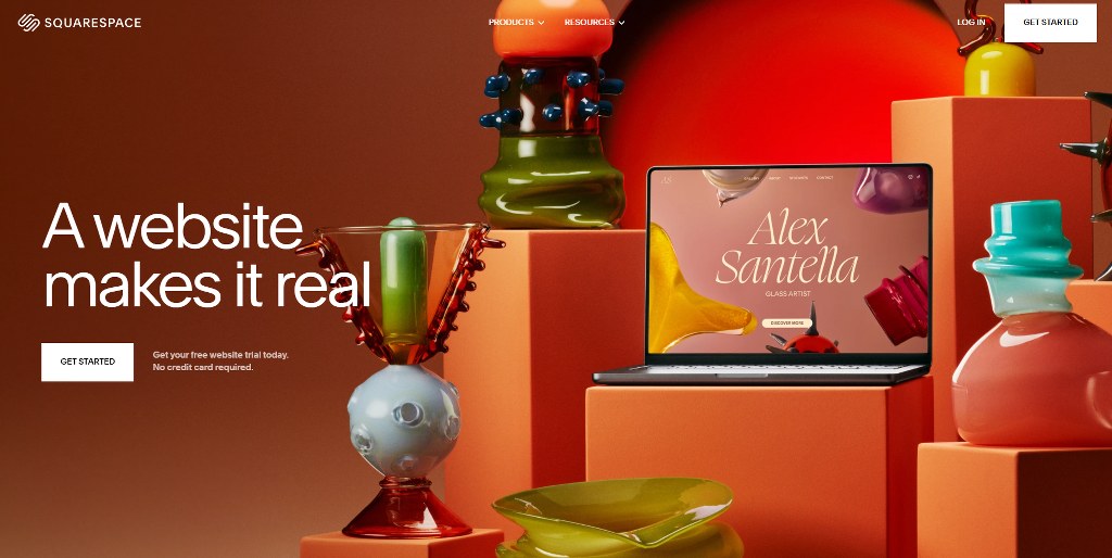 Squarespace website.