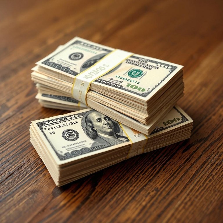 Stack of cash.