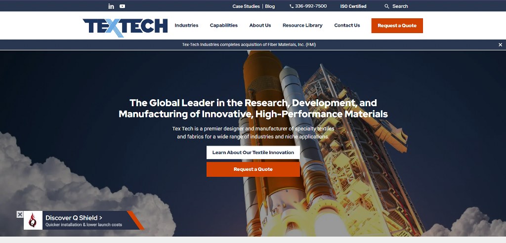 Tex Tech Industries' website.