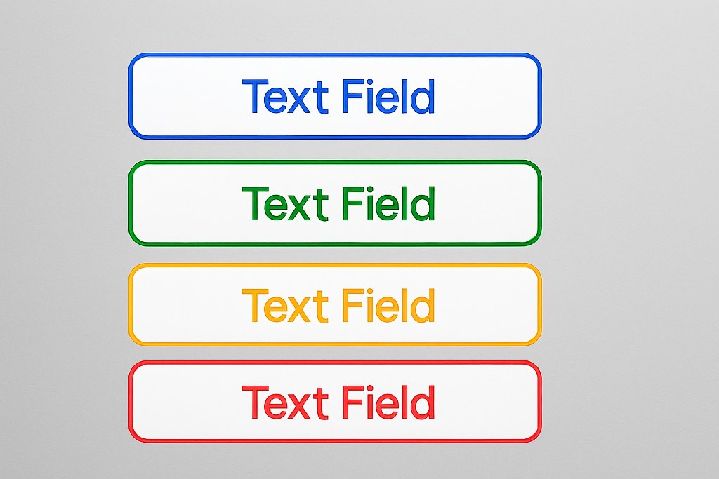 Text fields.