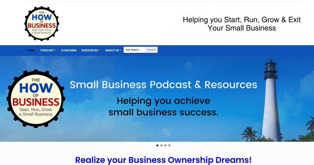 The How of Business podcast website.