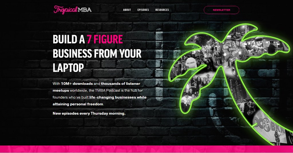 Tropical MBA's website.
