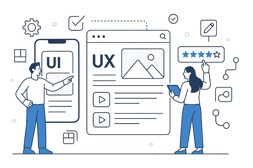 UI-UX design illustration.