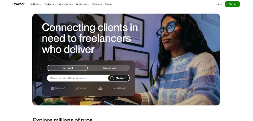 Upwork's website.
