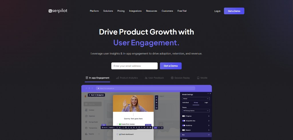 UserPilot's website.