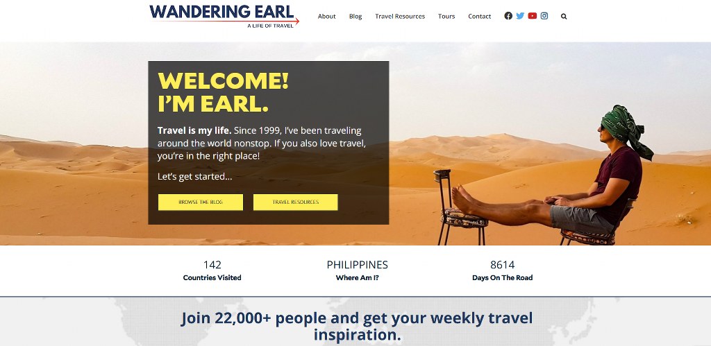 Wandering Earl website.