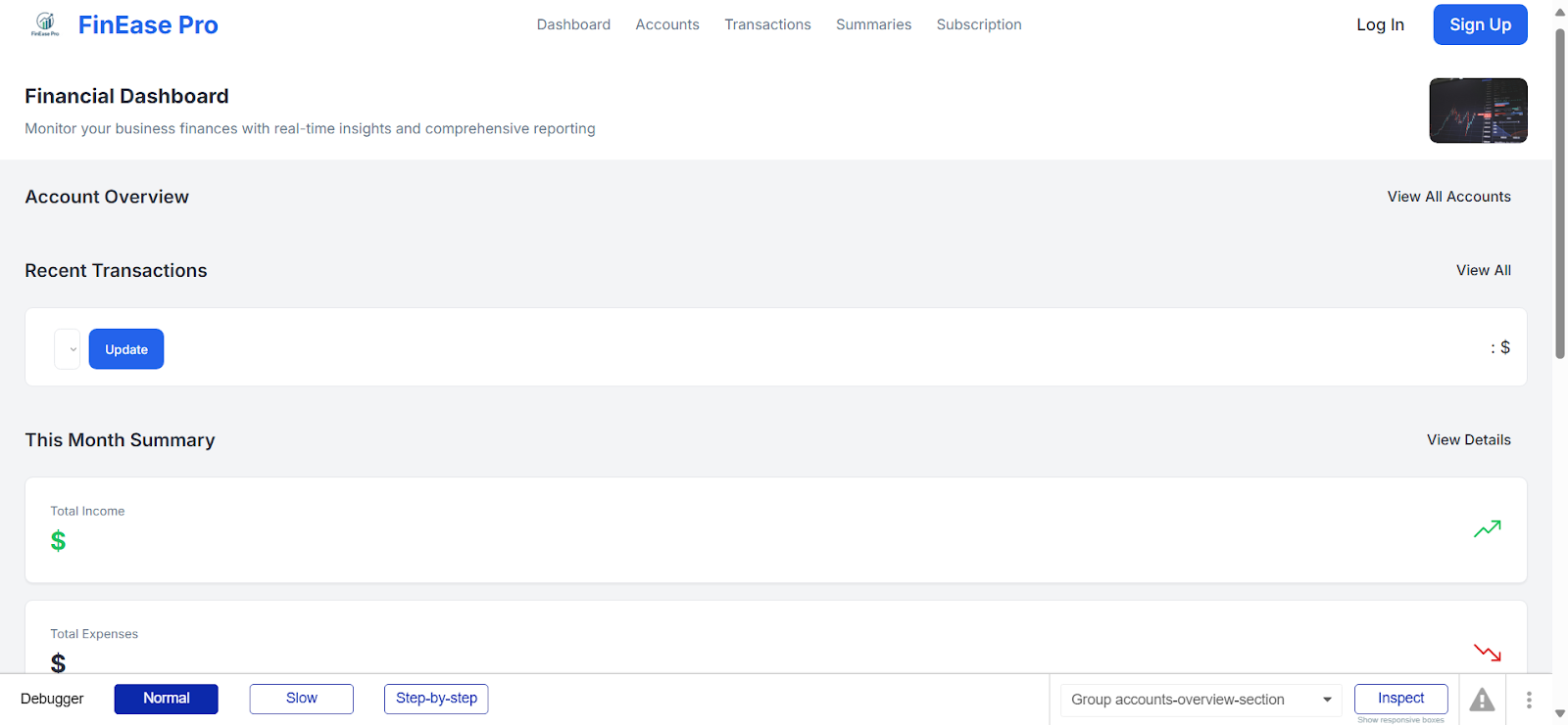 Bubble placeholder content requiring additional refinement
