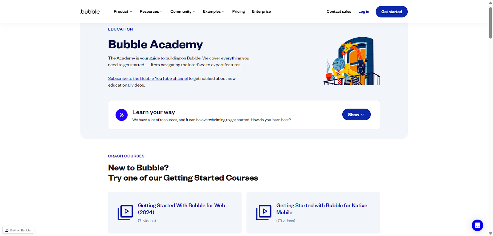 BubbleBot help prompts and resource links