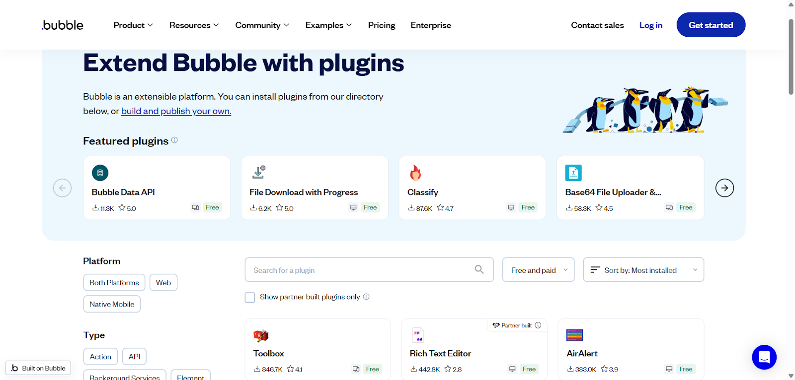 Bubble plugin marketplace breadth
