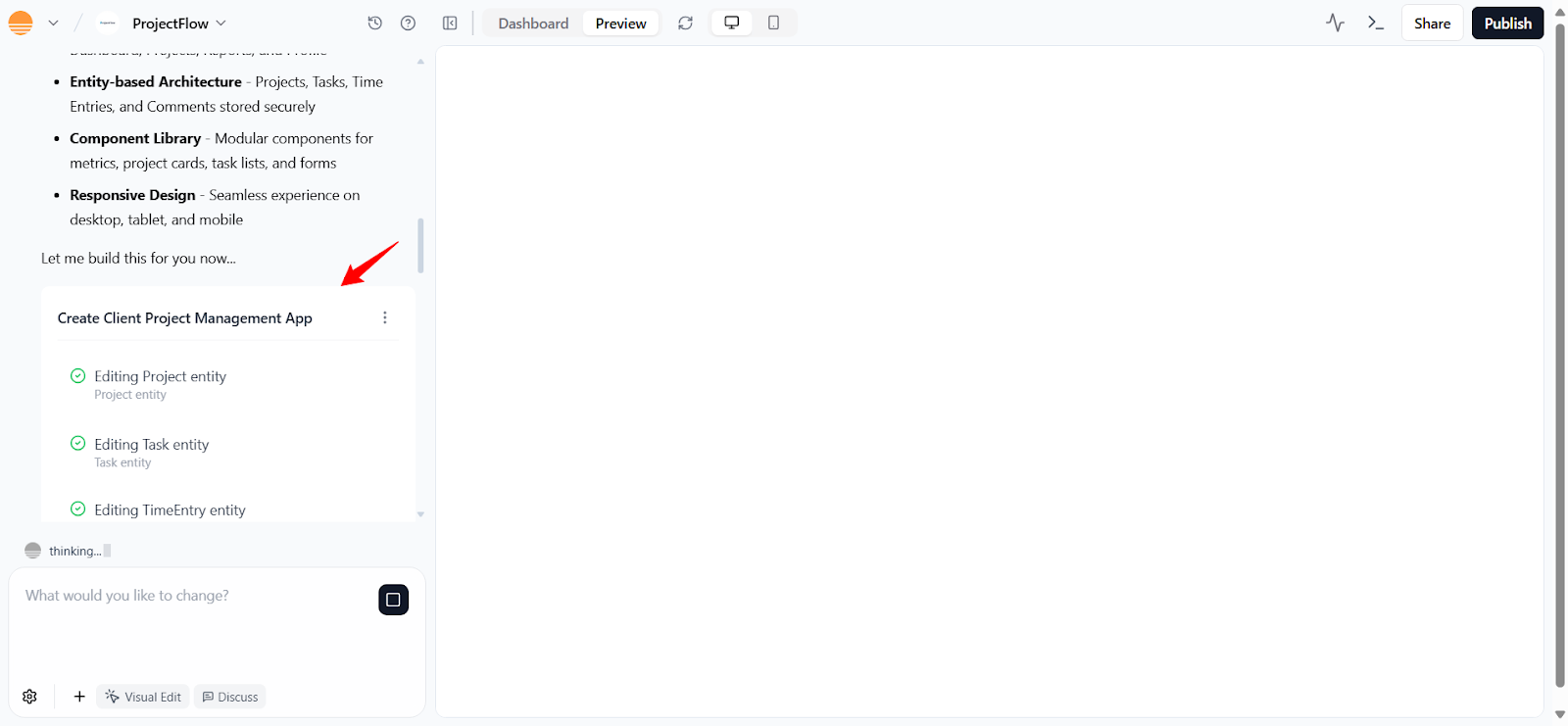 Base44 planning screen