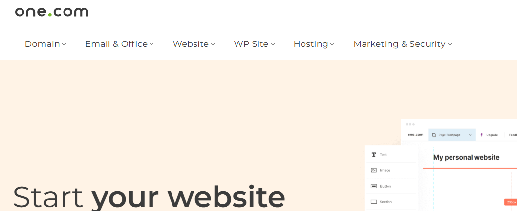 Illustration of One.com coupon types: Show Code and Show Deal