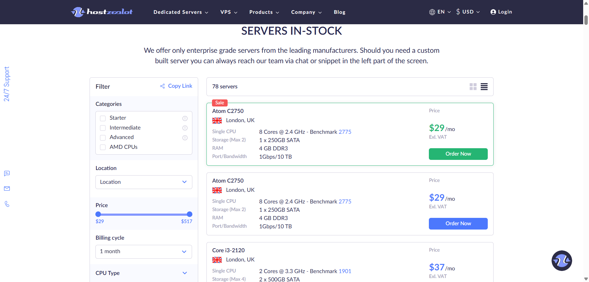 HostZealot Buy Page