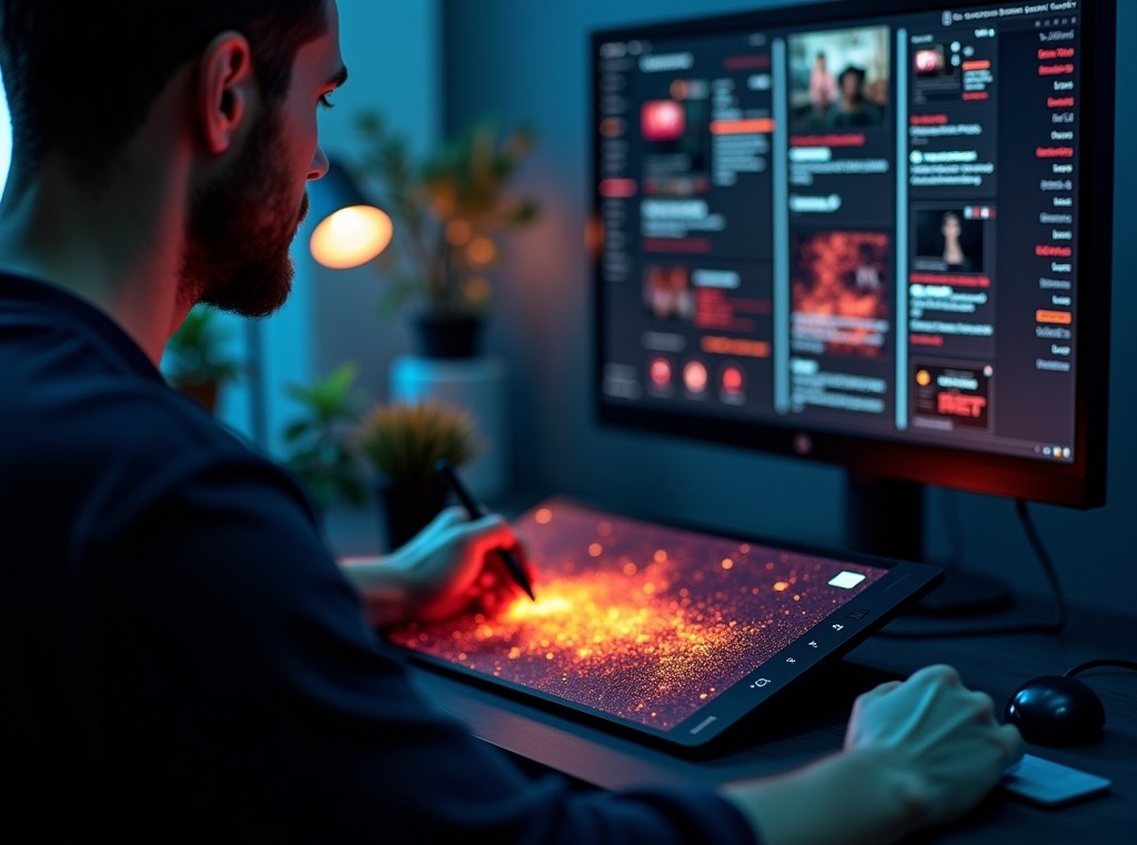 A close-up of an email design on a monitor overlaid with a heatmap showing user click activity.