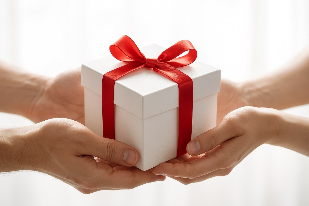 A gift handover.